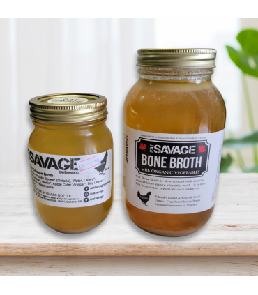 Eat Savage Bone Broth is available in both 500 ml and 1 litre
