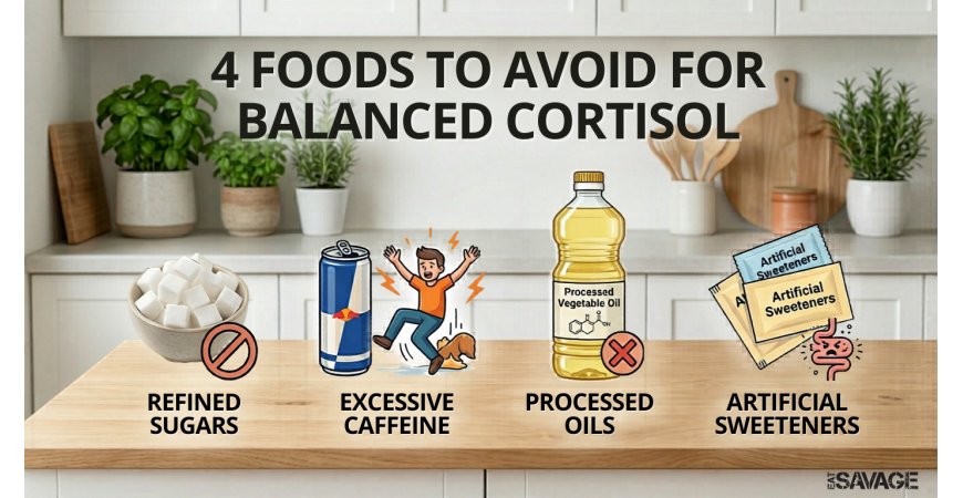 4 Foods to Avoid for Balanced Cortisol